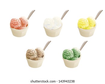 Set Of Ice Cream