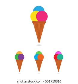 Set of ice cream