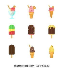 Set of ice cream