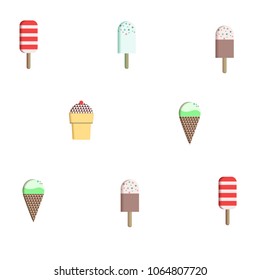 Set of ice cream - concept of summer choice.