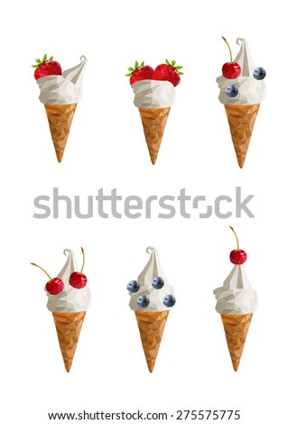 set Ice cream cone