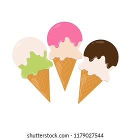 Set of ice cream. Food