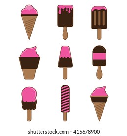 SET OF ICE CREAM ICON