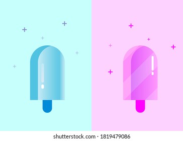 set of ice cream icon design with colorful. flat design