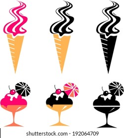 Set of ice cream icons