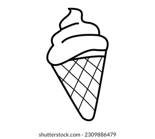 set of ice cream icons, such as , ice cream sundae, vanilla, 
soft cream icons set. Isometric set of ice cream vector icons outline isolated on white background