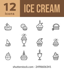Set of ice cream icons vector illustration