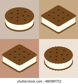 Set Of Ice Cream Sandwich Cookie Collection