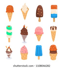 Set of Ice Cream Vector Design