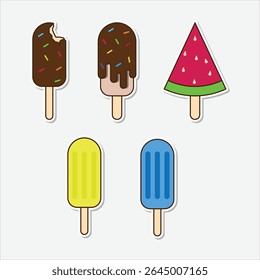 Set Ice Cream Vector Design Vector Stock
