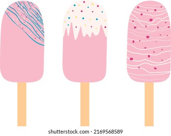 Set ice cream vector illustration