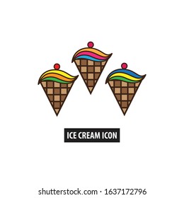 A set of ice cream vectors.