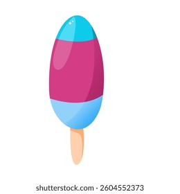 Set of ice cream with white background