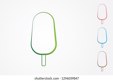 A set of ice creams with colorful lines on white background vector illustration for icons and logos for business