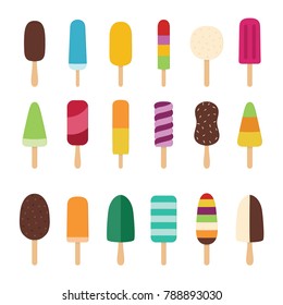 Set of ice creams, vector illustration