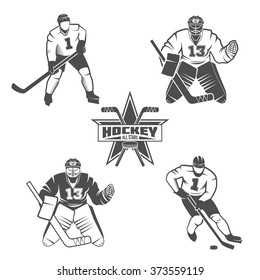 Set of Ice Hockey players