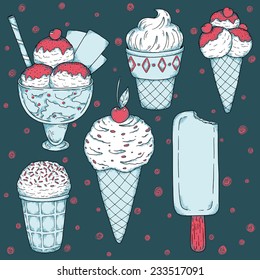 Set of ice-cream