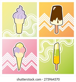 Set of ice-cream