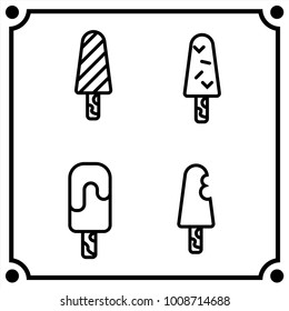 set icecream icon vector