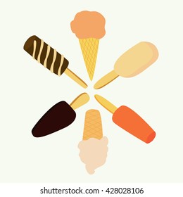 set icecream. logo set icecream