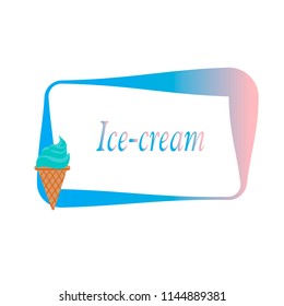 Set of ice-creams in flat design 