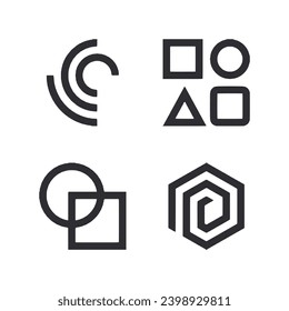 Set of icon abstract shape