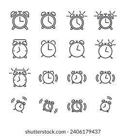Juego de iconos Reloj de alarma