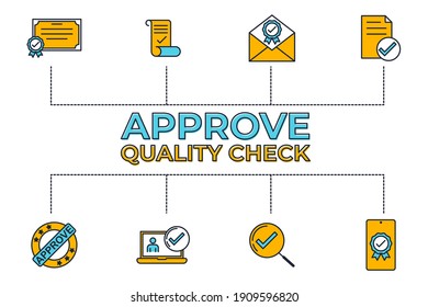set icon approvement. accreditation icon. business quality check symbol template for graphic and web design collection logo vector illustration