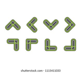 Set icon arrow symbol, vector sign