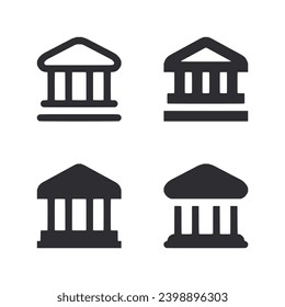 Conjunto de ilustraciones vectoriales de banco de iconos