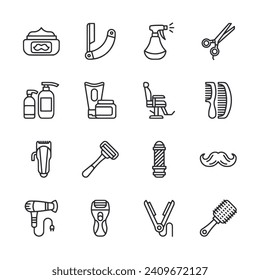 Set von Icon Barber Shop