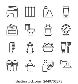 Set of icon Bathroom Accessories