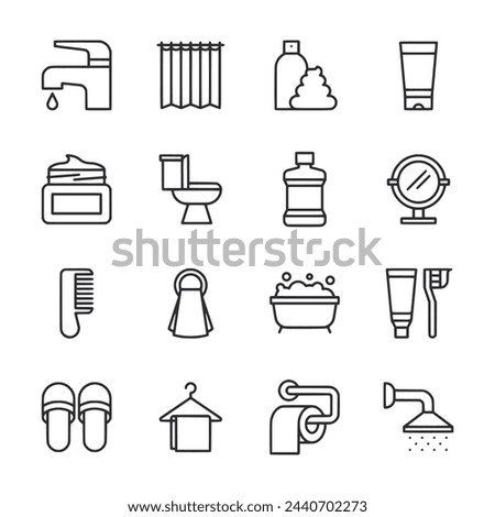 Set of icon Bathroom Accessories