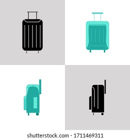 Set Icon best luggage vector simple , illustration business pack tourism summer travel transport element isolated briefcase concept best icon outline fashion