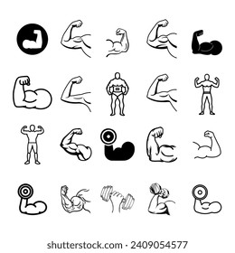 set of icon. bird, line, bag, man, mug icon set