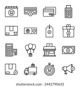 Conjunto de iconos Black Friday