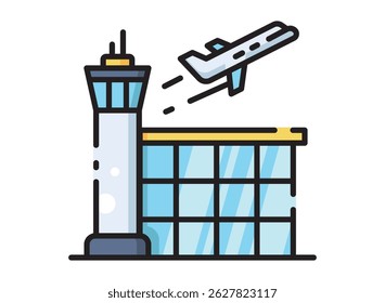 set icon of an Building Airport Fill Style