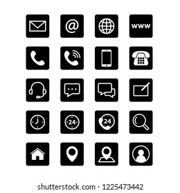Set of  icon for business, name card, poster template. Black and white design. Vector illustion.