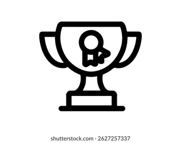 Conjunto de iconos y Trofeo de Estrategia Empresarial