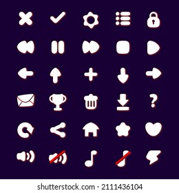 Set icon button Game UI asset