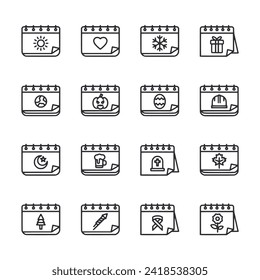 Set of icon Calendar Date
