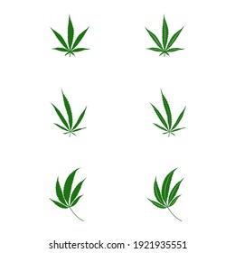 Icono del vector Cannabis. Logo de la hoja de cannabis.