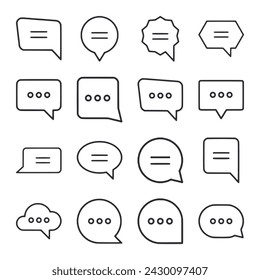 Set of icon Chat bubble