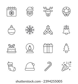 Set of icon christmas decoration