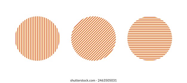 set icon circle vector lines, design element.