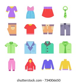 Set icon clothes vector illustration