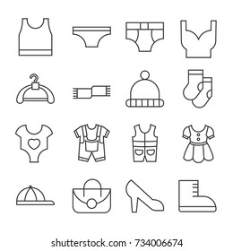 Set icon clothes vector illustration