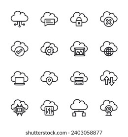 Set of icon Cloud Computing