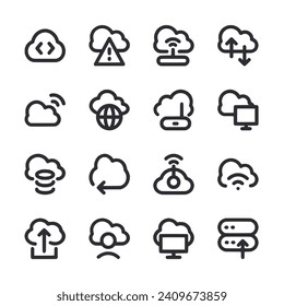 set of icon Cloud Computing