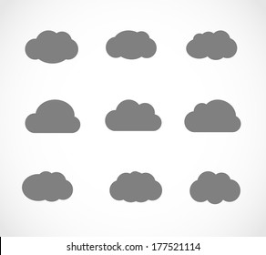 Set of icon clouds vector